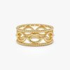 14k Rope Chain Link Unique Ring 14k Gold Ferkos Fine Jewelry